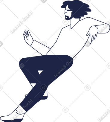 Man sitting line PNG, SVG