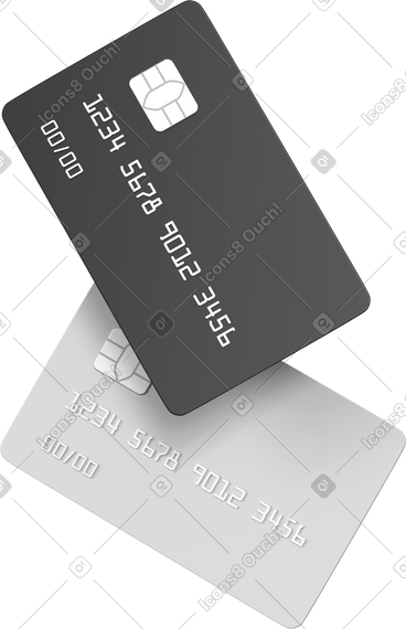 Two credit card PNG, SVG