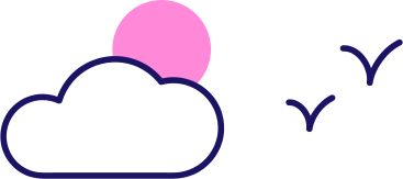 Nuvola di sole e uccelli PNG, SVG