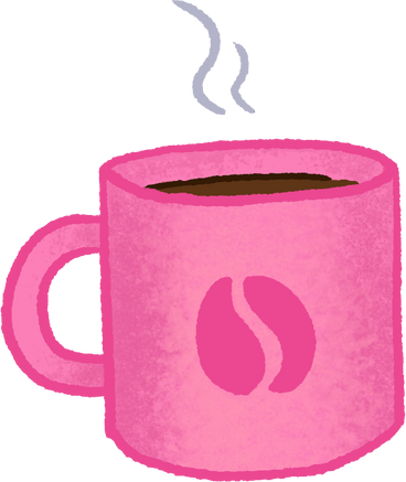 pink mug PNG, SVG
