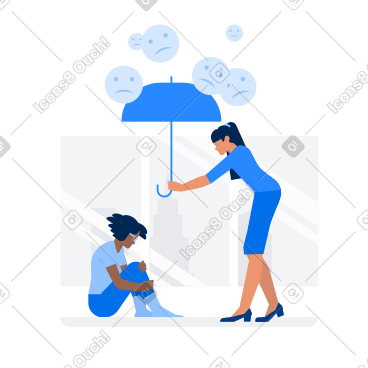 抑郁症的女人 PNG, SVG