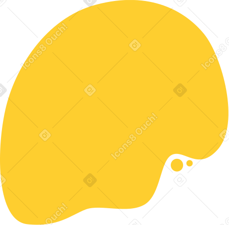 yellow paint blob Illustration in PNG, SVG
