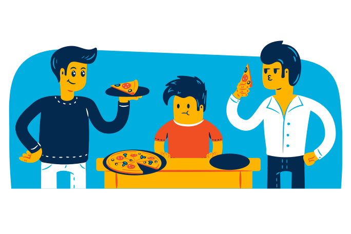 Pizza night Illustration in PNG, SVG