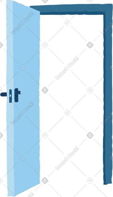 Opened door PNG, SVG