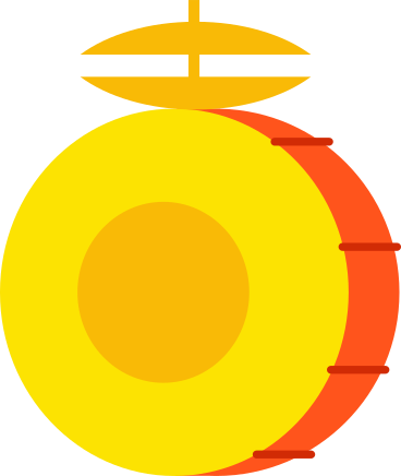 drum with cymbals PNG, SVG