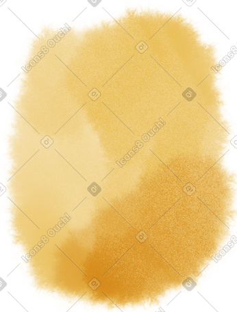 yellow watercolor stain PNG, SVG