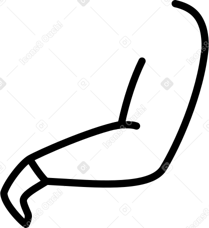 sitting man's hand Illustration in PNG, SVG