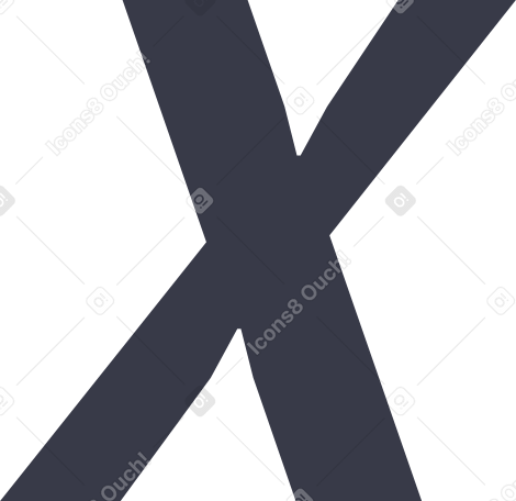 x Illustration in PNG, SVG
