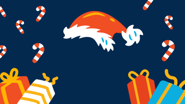 산타 모자와 선물 PNG, SVG