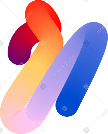 rainbow wavy spot PNG, SVG