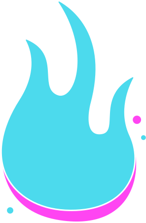 Illustration feu bleu aux formats PNG, SVG