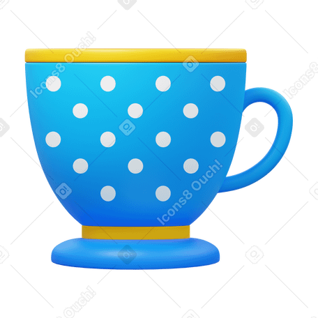 3D tea cup PNG, SVG