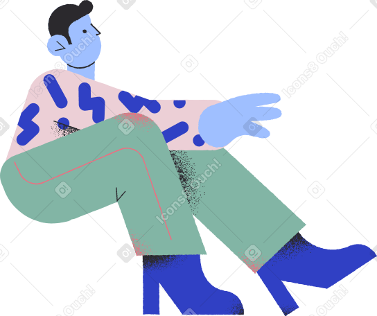 man in sweater Illustration in PNG, SVG