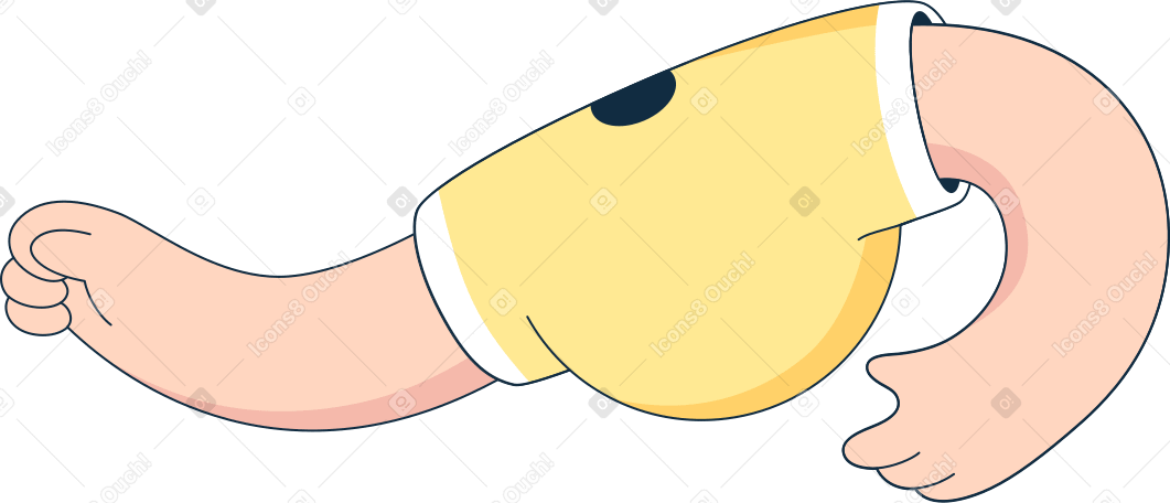 body in yellow t-shirt PNG, SVG
