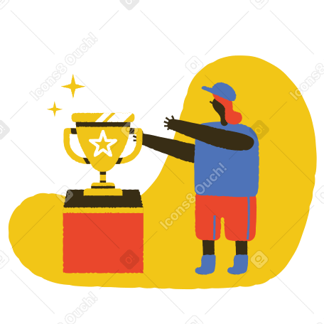 Take your trophy Illustration in PNG, SVG