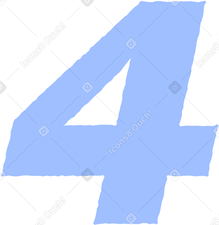 cuatro numero PNG, SVG