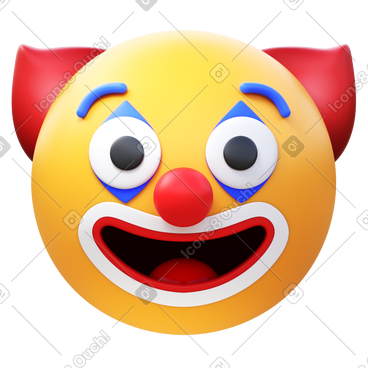 Clown face PNG, SVG