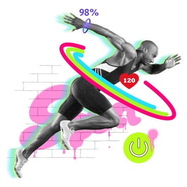 Wearable technology for fitness and wellness PNG, SVG