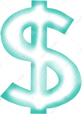 gardient dollar sign в PNG, SVG