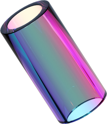iridescent glass tube PNG, SVG