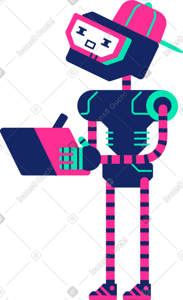 Robot kid student PNG, SVG