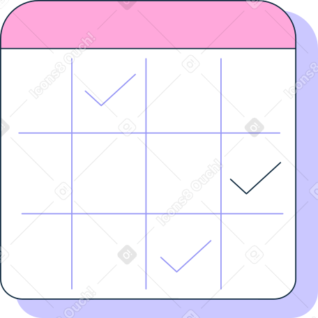calendar with marked days PNG, SVG