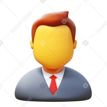 3D businessman Illustration in PNG, SVG