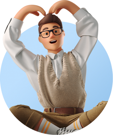 man shows a heart above his head with his hands PNG, SVG