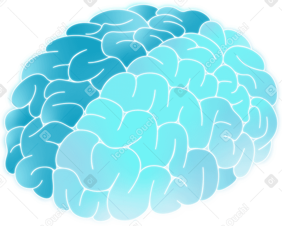 digital brain PNG, SVG