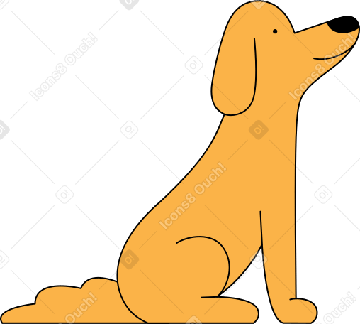 개가 앉다 PNG, SVG