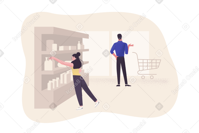 Grocery store Illustration in PNG, SVG