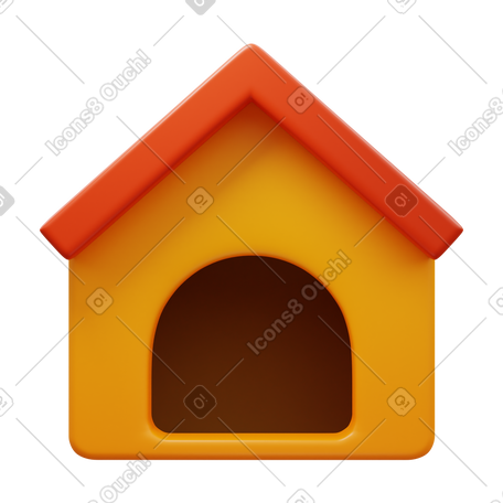 3D dog house PNG, SVG