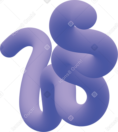 Forma curva púrpura PNG, SVG