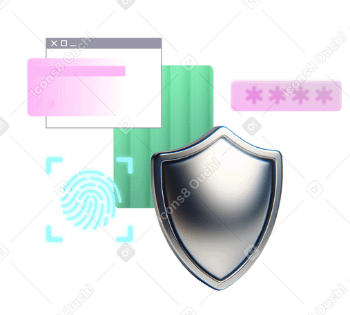 Безопасный онлайн-банкинг с помощью биометрии в PNG, SVG