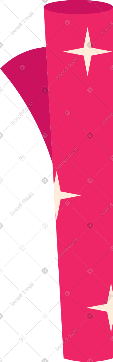 Wrapping pink paper with stars PNG, SVG