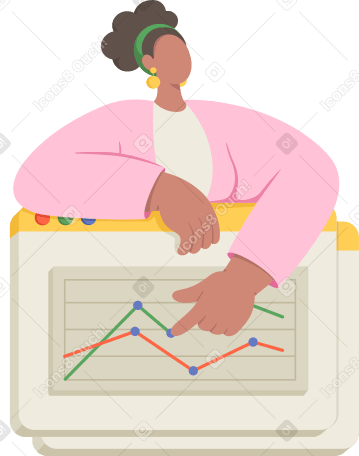Женщина с браузером в PNG, SVG