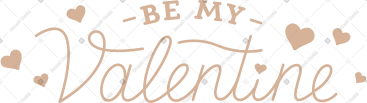 Lettering be my valentine PNG, SVG