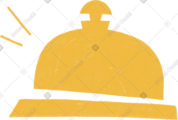 Yellow reception call bell PNG, SVG