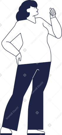 woman holds something Illustration in PNG, SVG
