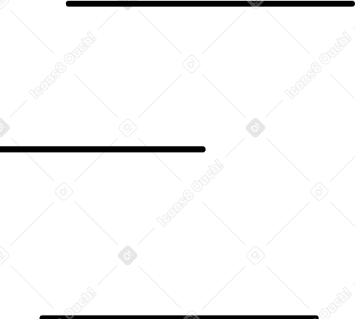 three black lines PNG, SVG