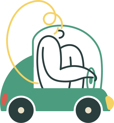 Girl in a car PNG, SVG