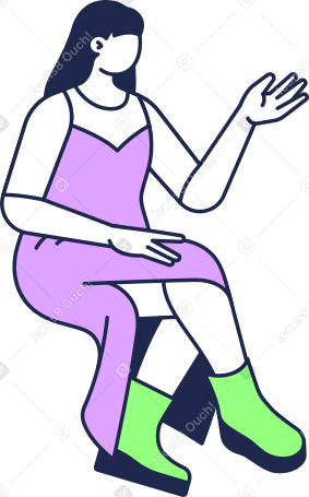 seated woman PNG, SVG