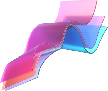 Rubans de verre colorés ondulés et superposés PNG, SVG