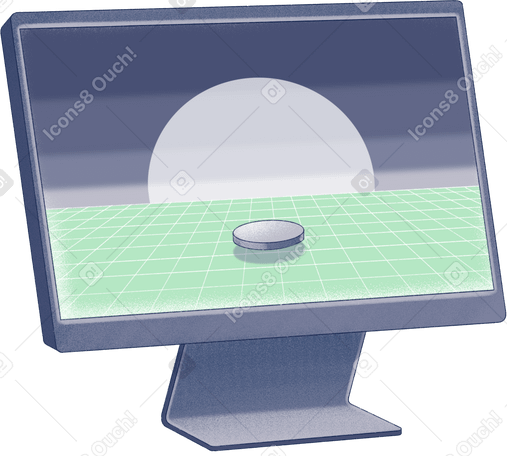 computer with game Illustration in PNG, SVG