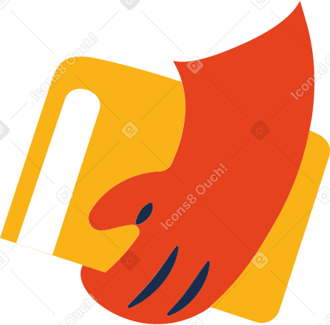 hand with book Illustration in PNG, SVG