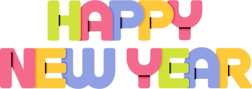 lettering happy new year! text PNG, SVG