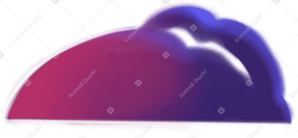 big pink and purple shape like cloud PNG、SVG