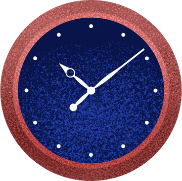 round wall clock PNG, SVG