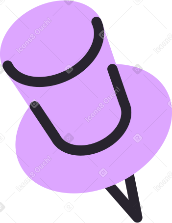 purple pushpin nail Illustration in PNG, SVG