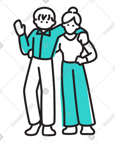 男人和女人合影 PNG, SVG